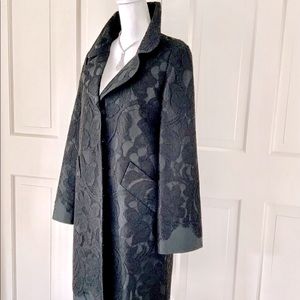 Andrew Gn black lace overlay coat 36